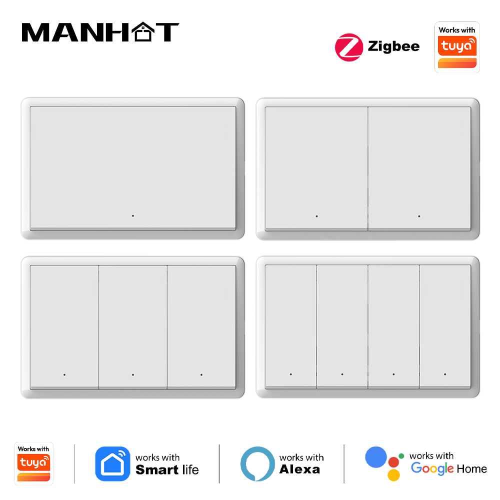 Smart Home Google - Interruptor inteligente Manhot Zigbee sem necessidade