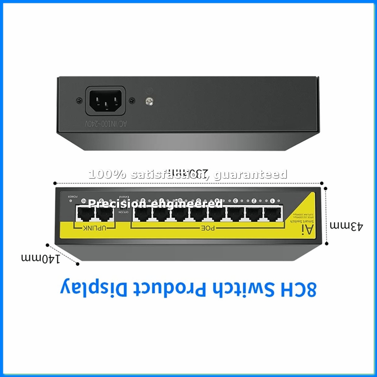 Security Ip Camera - Switch POE de 48V com 8