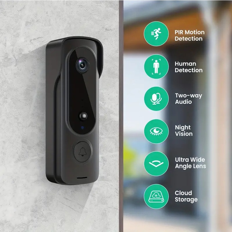 Smart Home Hub Apple - Campainha sem fio externa, capa solar,