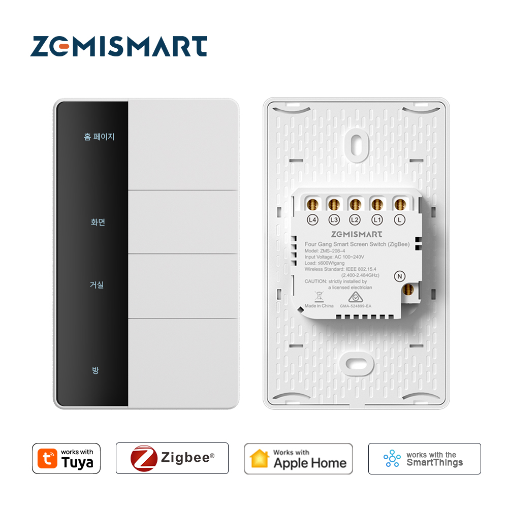 Smart Home Hub - Interruptor de Luz Zigbee Tipo Americano