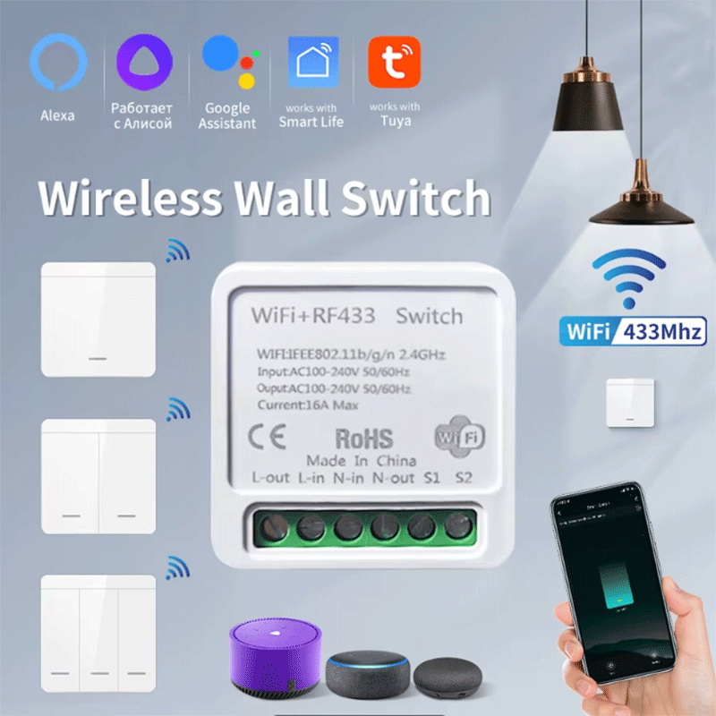 Smart Home Google - Interruptor de Luz Inteligente Tuya WiFi