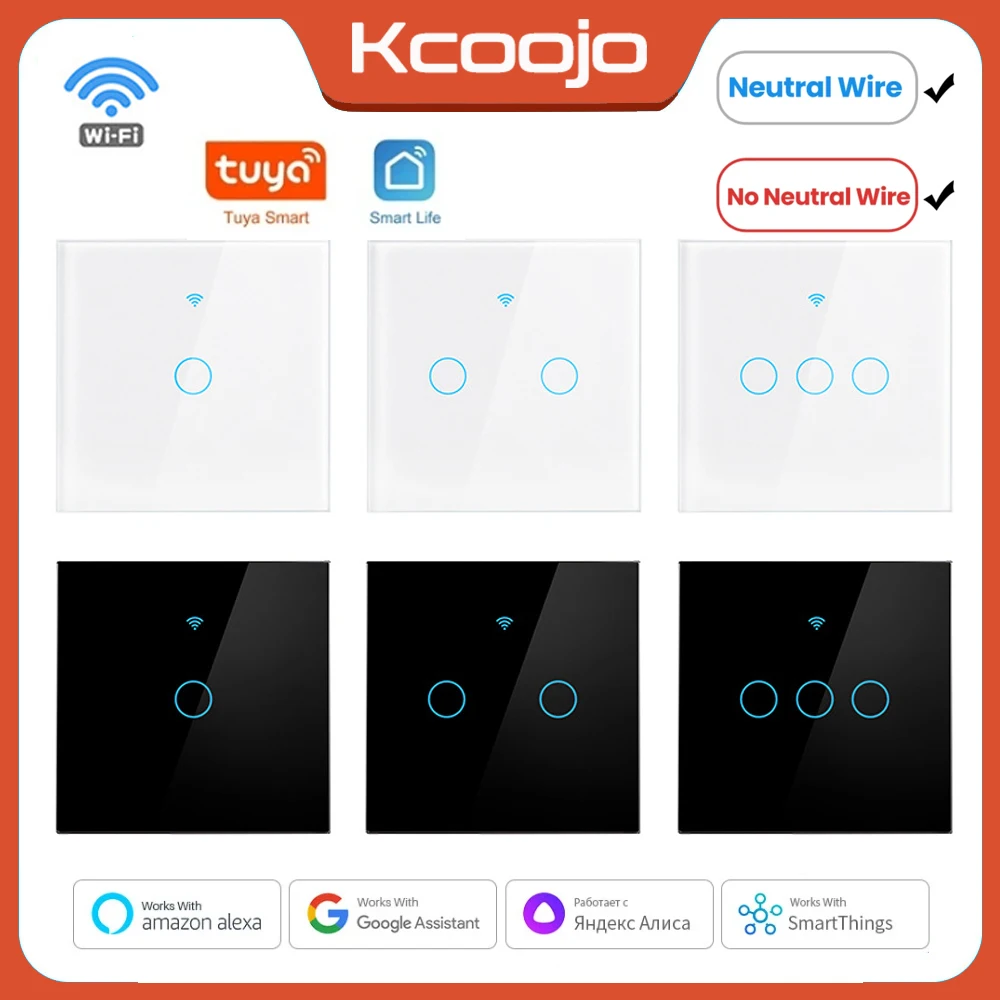 Smart Home Google - Tuya wifi ue interruptores inteligentes 1/2/3/4gang