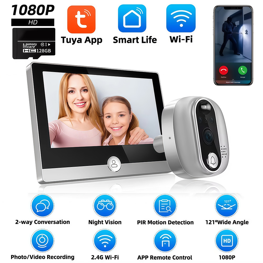 Smart Home Wiser - Tuya 1080p wifi campainha da porta