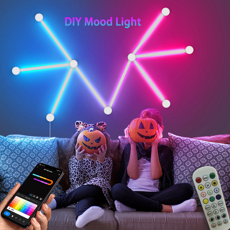 Smart Home Decor - Lâmpada de parede rgb inteligente, barra