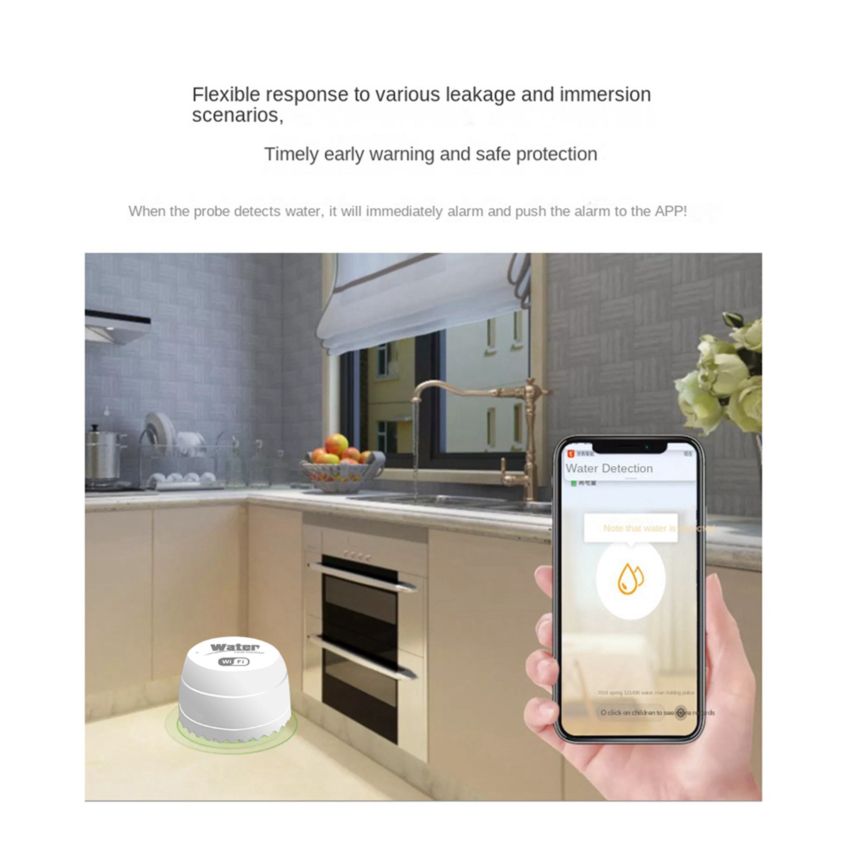 Wifi Water Leak Detector - Detector de Vazamento Inteligente Wi-Fi ABKW-3X