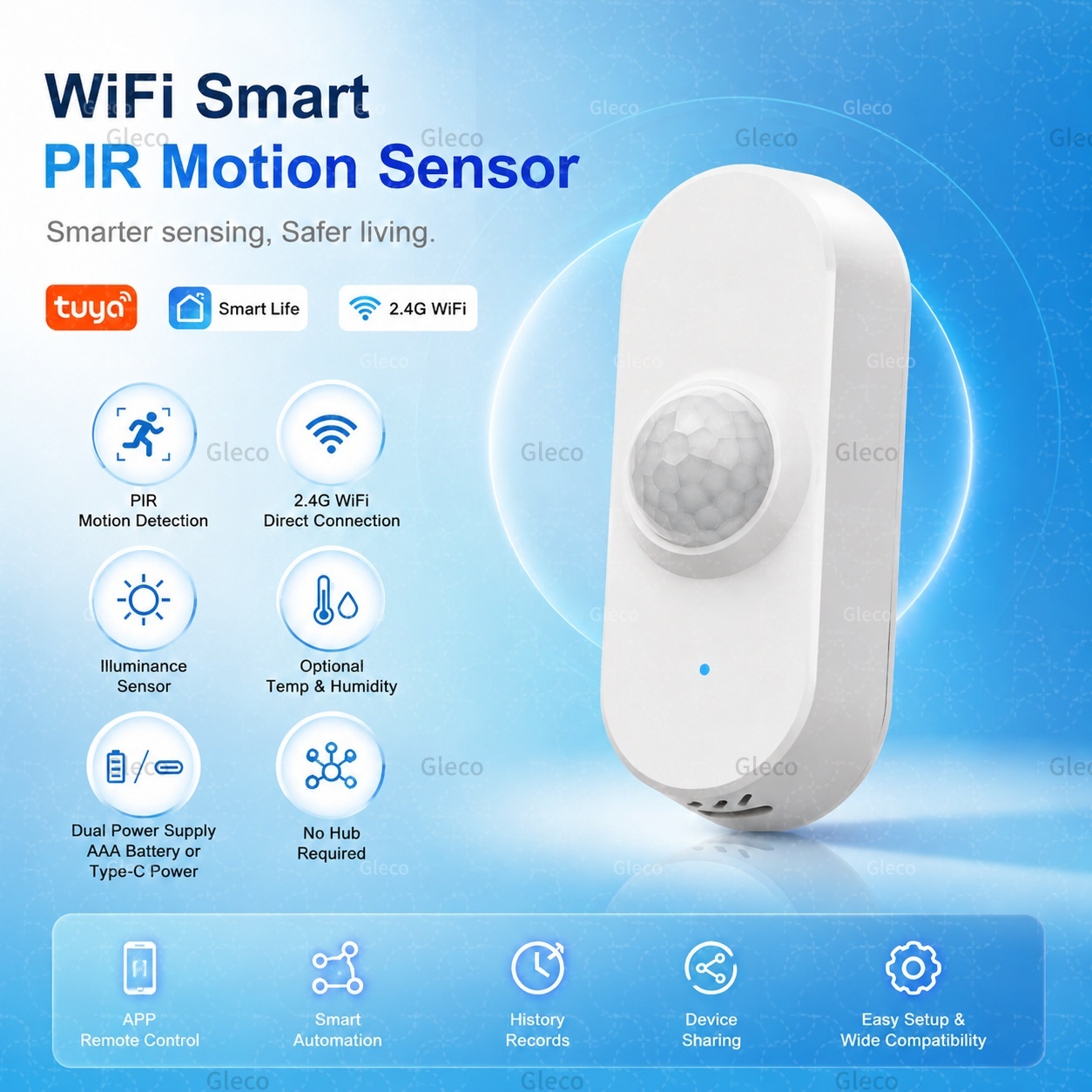 Smart Home Wiser - Sensor de Movimento PIR WiFi Tuya