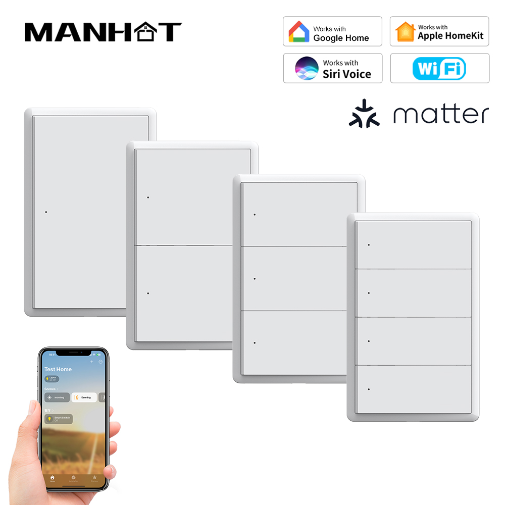 Smart Home Google - Interruptor Inteligente WiFi MANHOT Homekit Sem