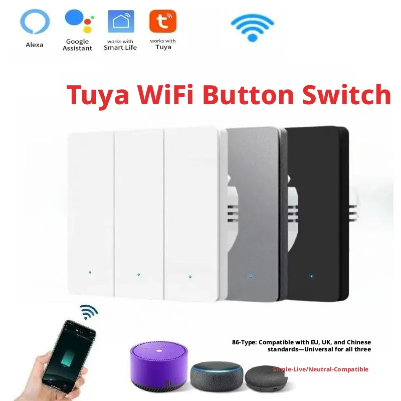Smart Home Voice Control - Interruptor Inteligente Tuya Smart Home Wifi
