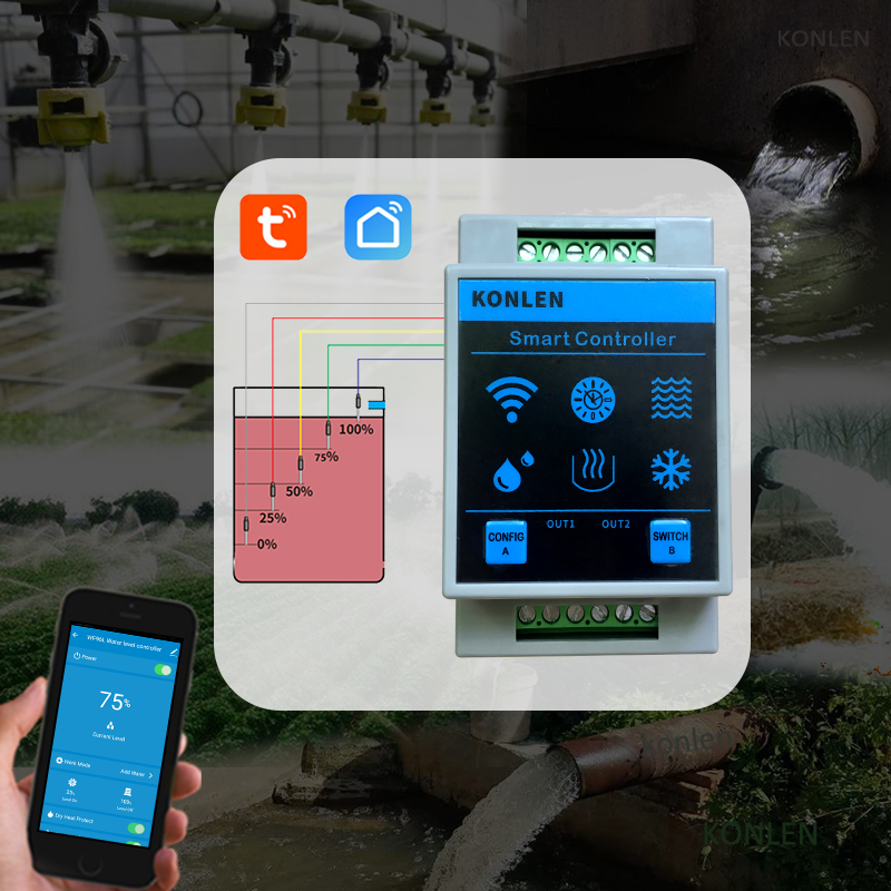 Konlen tuya sensor de nível ág - Wifi Water Leak Detector avaliação e preço