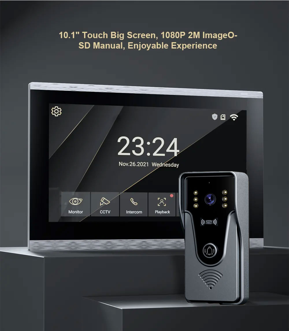 Tuya 1080p 10 Polegada tela de - Smart Home Video Doorbell App avaliação e preço