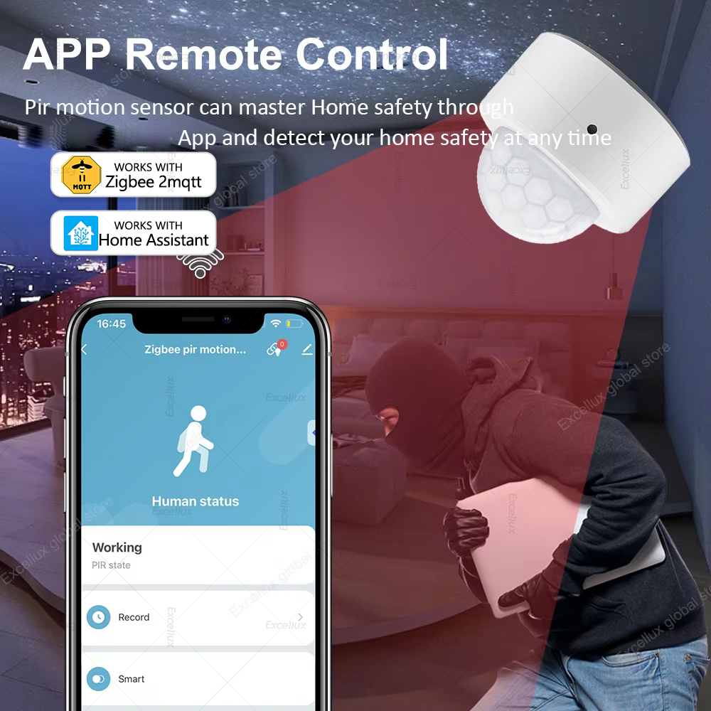 Zigbee pir sensor de movimento - Smart Home Security avaliação e preço