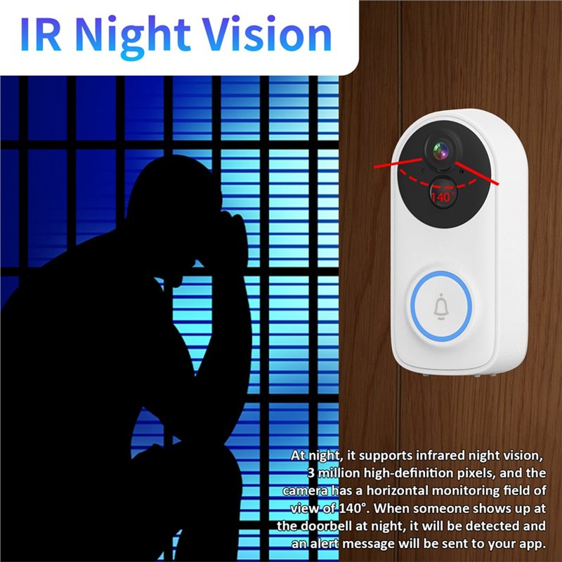 【CYBER MONDAY】Câmera de Segura - Smart Home Video Doorbell App avaliação e preço