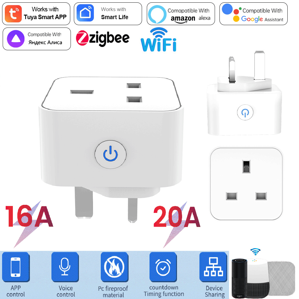Tomada Inteligente Tuya 16A/20 - Smart Home Wiser avaliação e preço