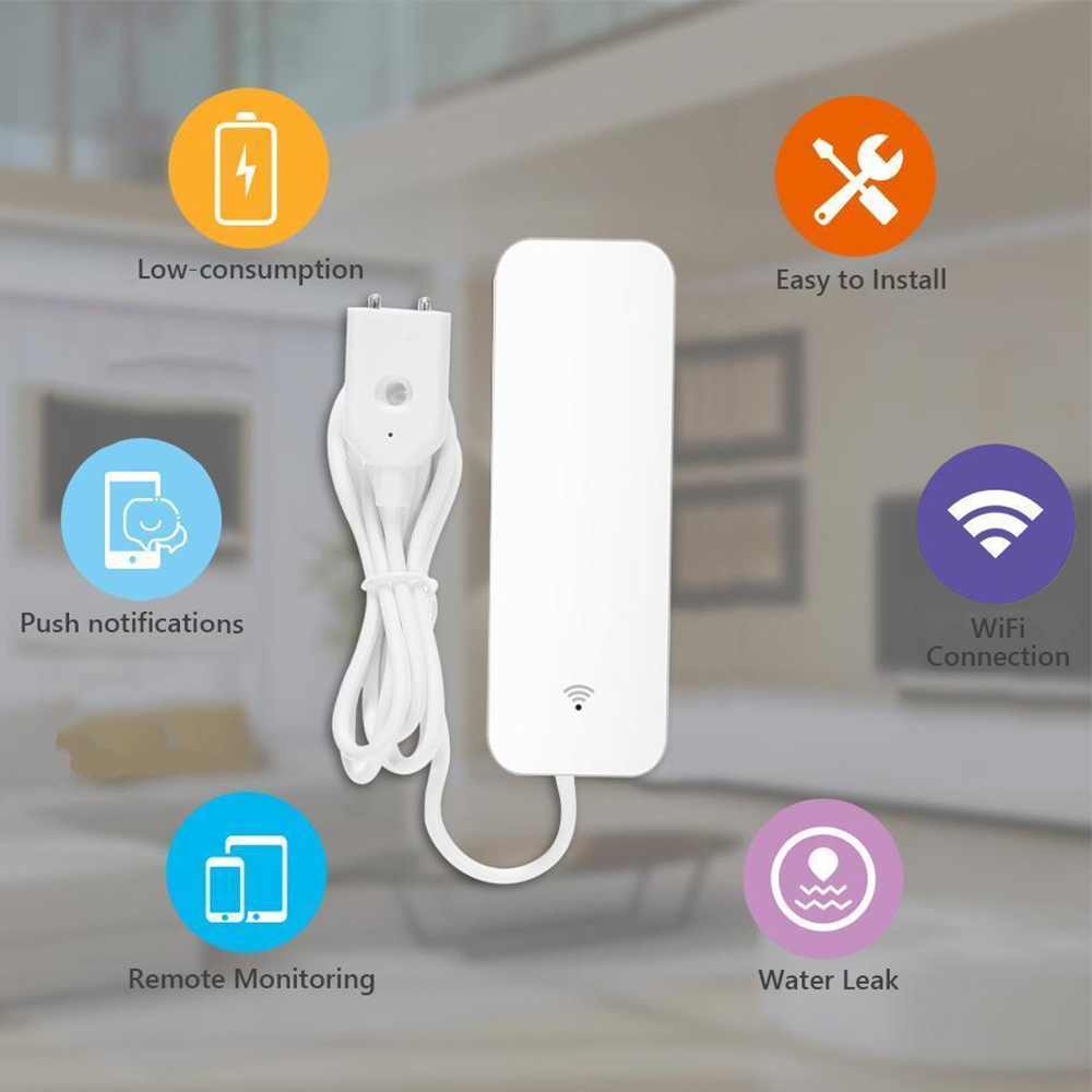 Sensor de vazamento de água wi - Wifi Water Leak Detector avaliação e preço