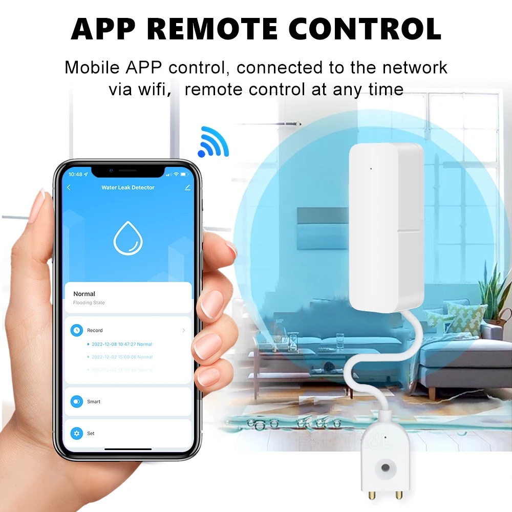 Tuya wi fi inteligente sensor  - Wifi Water Leak Detector avaliação e preço