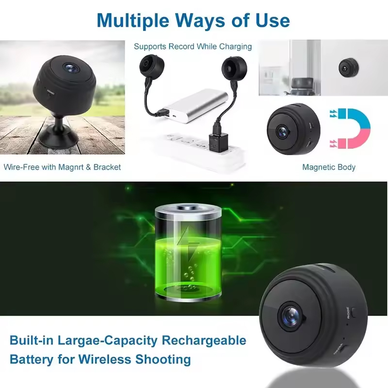 1080p hd mini câmera wi fi mon - Security Ip Camera avaliação e preço
