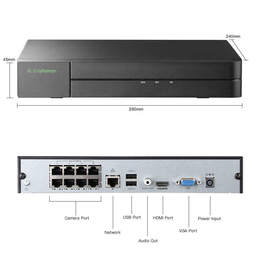 2026 GAU-YUFD-M8SS-K4 Gcraftsm - Security Ip Camera avaliação e preço