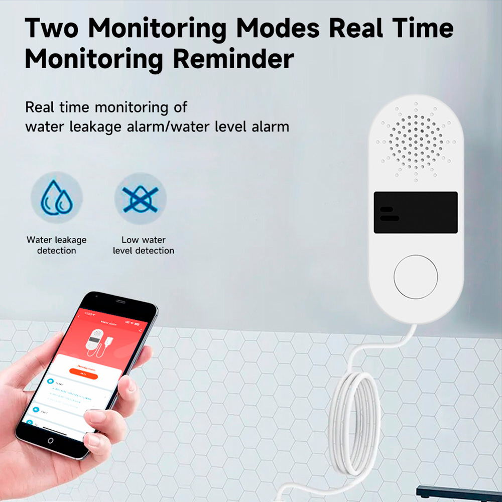Tuya WiFi Detector De Vazament - Wifi Water Leak Detector avaliação e preço