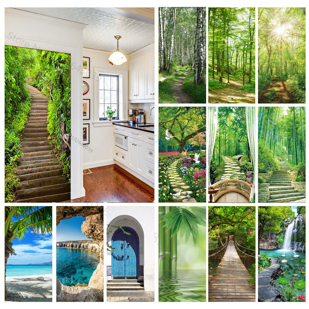 Passos floresta 3d porta adesi - Smart Home Decor avaliação e preço