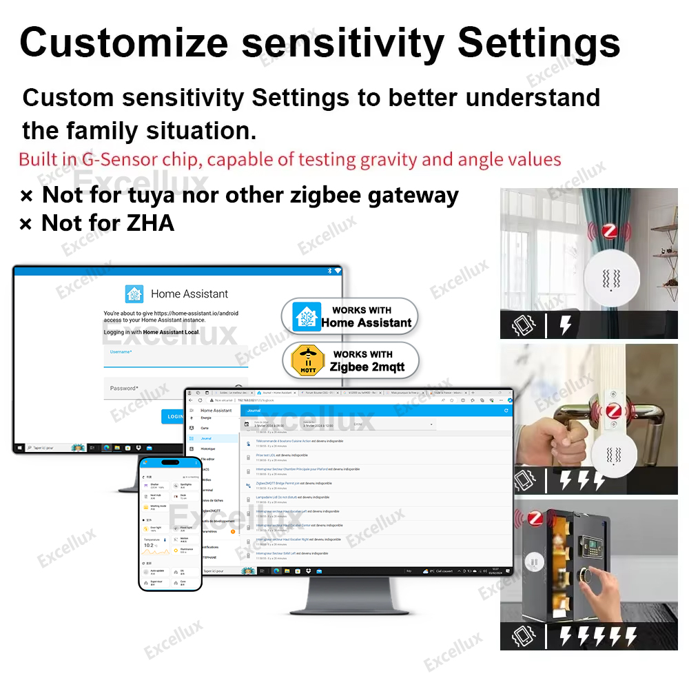 Zigbee 3.0 sensor de vibração  - Smart Home Security avaliação e preço