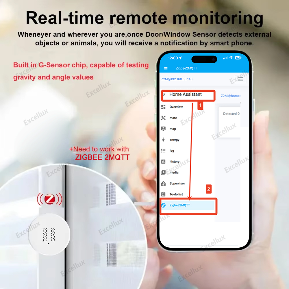 Zigbee 3.0 sensor de vibração  - Smart Home Security avaliação e preço