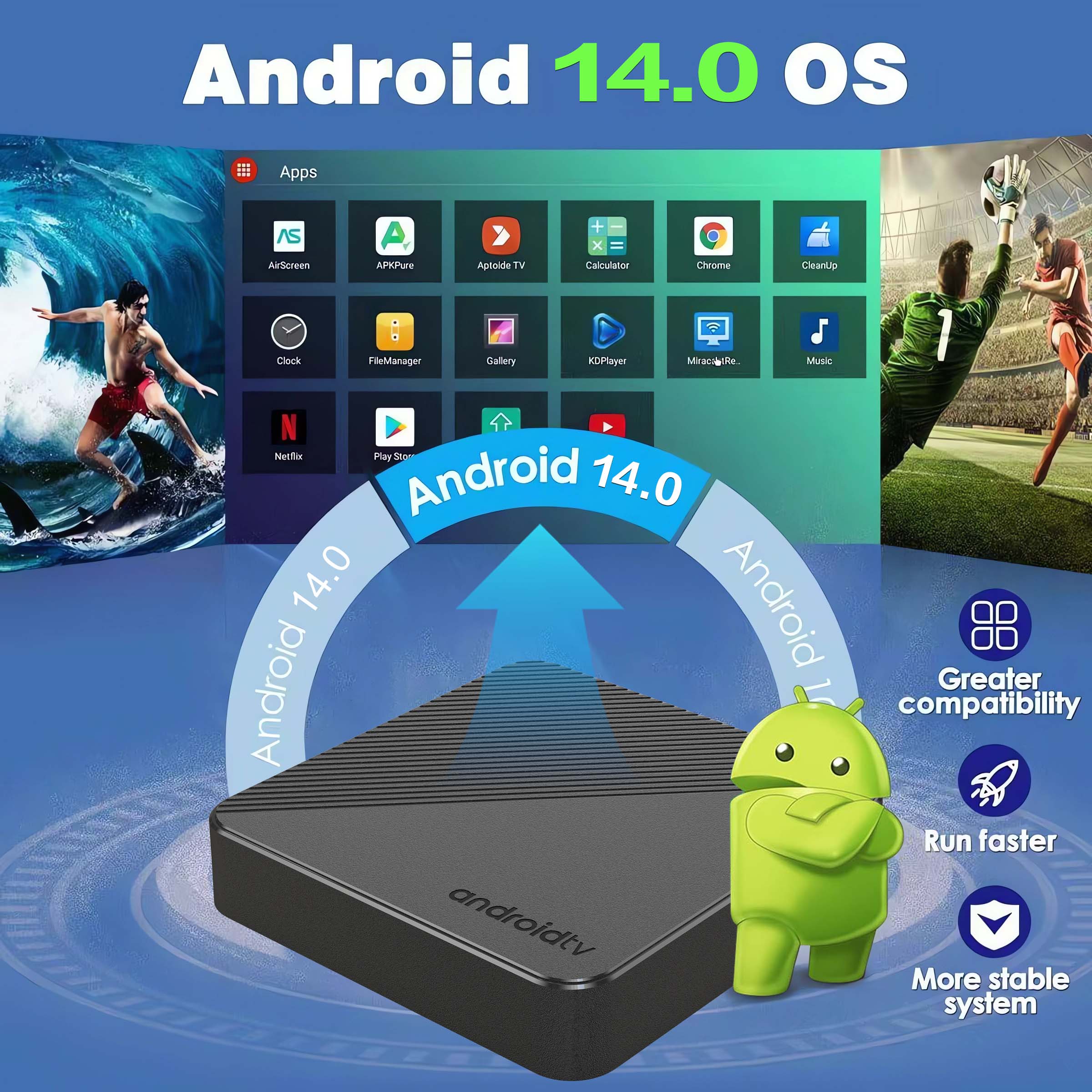 Android14 caixa de tv de cinem - Smart Home Youtube avaliação e preço