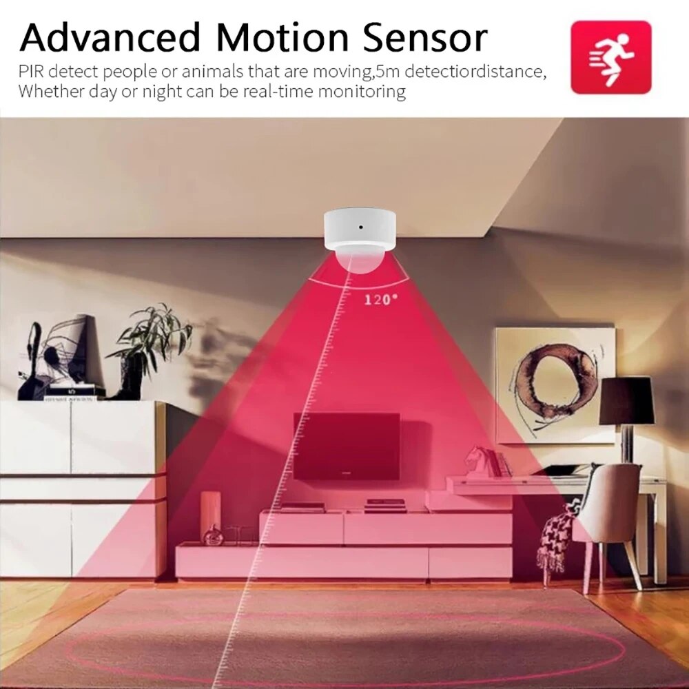 Zigbee-Mini PIR Motion Sensor, - Smart Home Security avaliação e preço